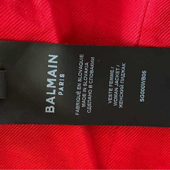 NWT Balmain blazer Grain De Poudre Double Breasted Jacket size 38 - Picture 8 of 13